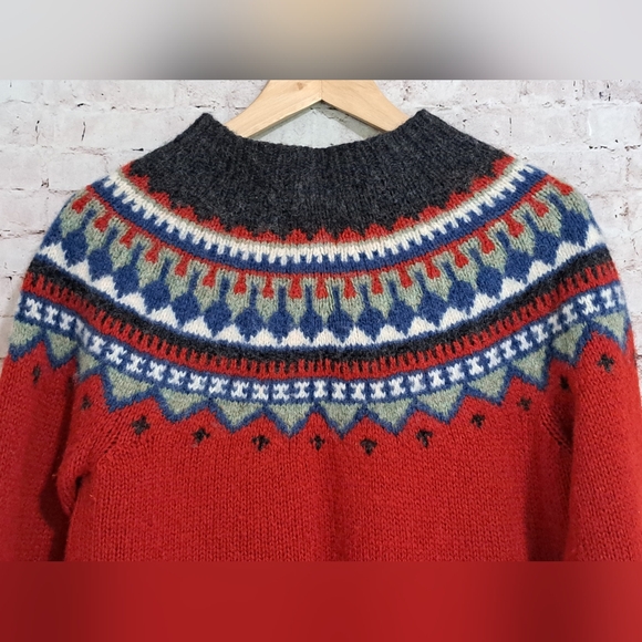 Vintage Eddie Bauer Fair Isle Nordic Ski Snowboard Sweater XS - Picture 3 of 9
